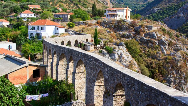 The aqueduct at the foot of mount Rumija, Bar, Montenegro