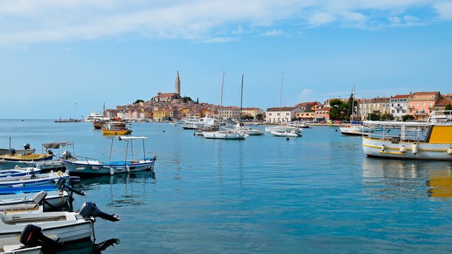 The city's harbour, Rovinj, Croatia