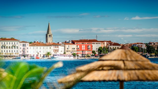 Panorama of the historic part of town, Poreč, Croatia - Croatian waters SimpleSail sailing routes