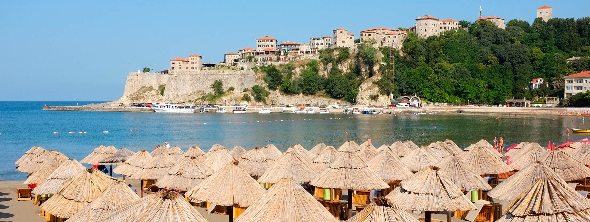 Beach view of the fortress, Ulcinj, Montenegro - Montenegrin waters SimpleSail sailing routes