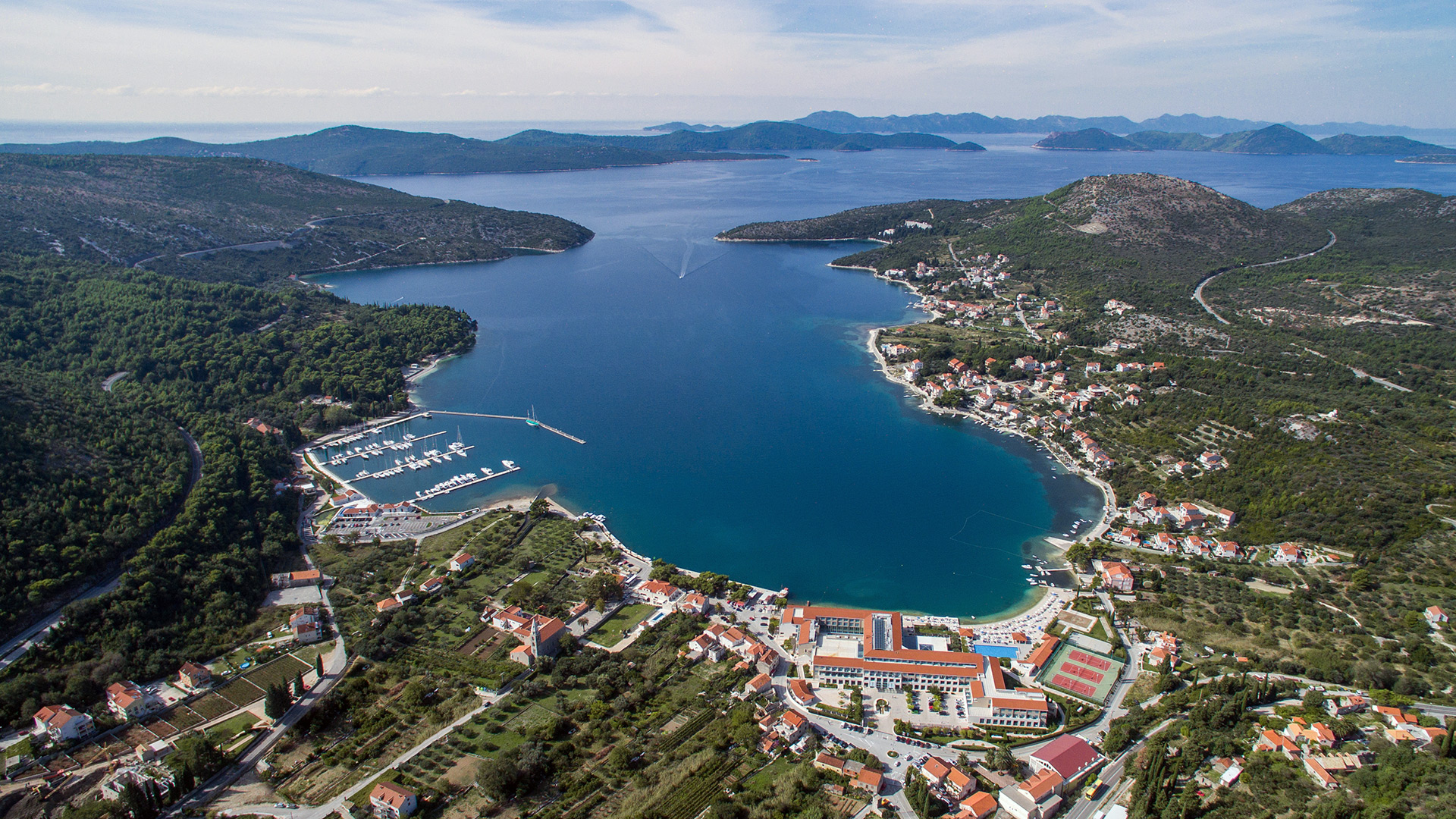 Admiral Grand hotel on the shore of the bay, Slano, Croatia - Adriatic sailing routes of SimpleSail