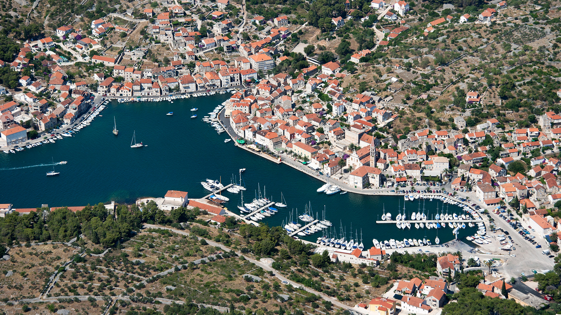 The port of Milna, Brač island , Croatia - Adriatic sailing routes of SimpleSail