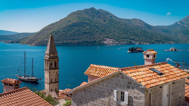 Islands in the Bay of Kotor, Perast, Montenegro