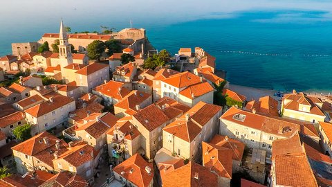 The view from the heights of the Old town, Budva, Montenegro - Adriatic sailing routes of SimpleSail
