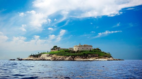 The island Mamula with fort, Kotor Bay, Montenegro - Montenegrin waters SimpleSail sailing routes